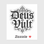 デウス・ヴルト 十字軍十字架 キリスト教タトゥースタイル シール (シート)