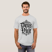 デウス・ヴルト 十字軍 十字架 キリスト教 タトゥー スタイル Tシャツ (正面フル)