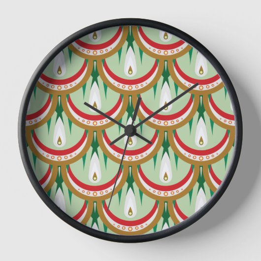 デウドロッはかりで測プ木枠時計 壁時計 (正面)