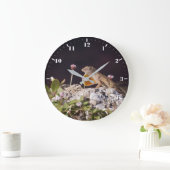 デウラップを表示する茶色のアノール ラージ壁時計 (ホーム)