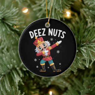 デェズ・ナッツ ナットクラッカー ナット おもしろ クリスマス セラミックオーナメント