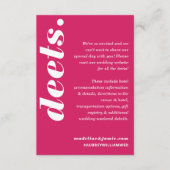 デエッモダンクミニマルはっきりした・マゼンダおもしろいレトロ エンクロージャーカード (正面)