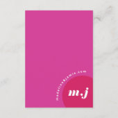 デエッモダンクミニマルはっきりした・マゼンダおもしろいレトロ エンクロージャーカード (裏面)