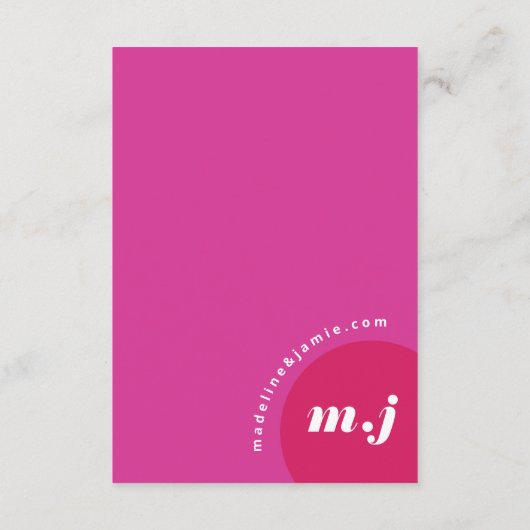 デエッモダンクミニマルはっきりした・マゼンダおもしろいレトロ エンクロージャーカード (裏面)