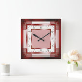 デエレガントコ スクエア壁時計 (ホーム)