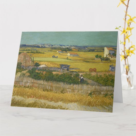 デオグストの収穫のヴィンセント・ヴァン・ゴッホ カード (黄色い花)