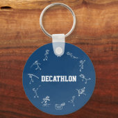 デカスロンスティックマントラックアンドフィールドアスレチックスブルー キーホルダー (正面)