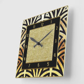 デカダンアールデコスタイル スクエア壁時計 (傾斜)