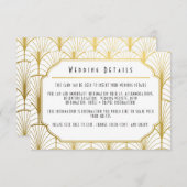 デカダンスの金アールデコの招待状 エンクロージャーカード (正面/裏面)