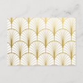 デカダンスの金アールデコの招待状 エンクロージャーカード (裏面)
