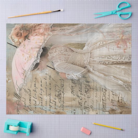 デカッカジュサザンチャームフローズドピンクパラソル 薄葉紙 (クラフト)