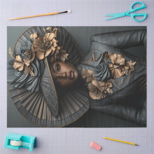 デカッパージブラックウーマングレースフルソフィストヴィンテージ 薄葉紙 (クラフト)