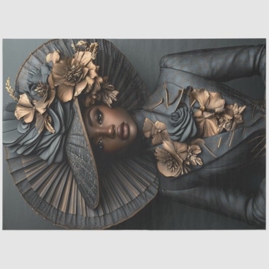 デカッパージブラックウーマングレースフルソフィストヴィンテージ 薄葉紙 (正面)