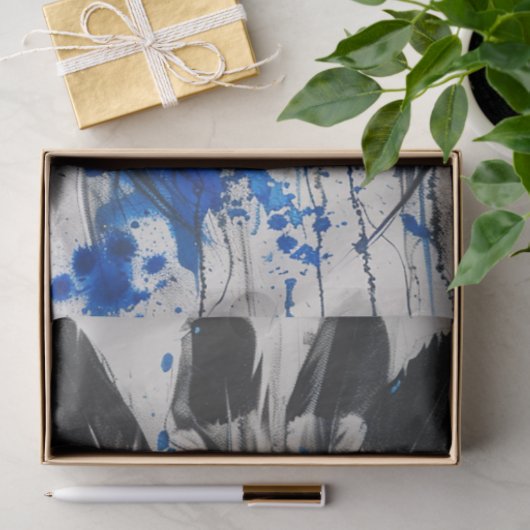 デカップアメリカインディアンのメイドブルーフェザーアート 薄葉紙 (ギフト)