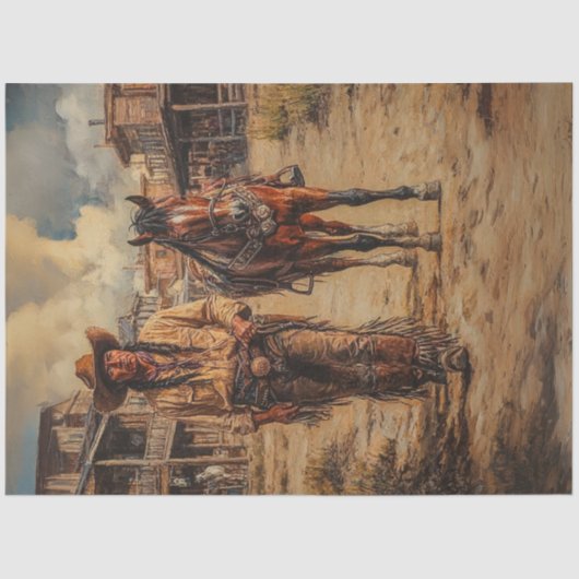 デカップアメリカインディアン&ホースウェスタンタウン 薄葉紙 (正面)