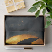 デカップウィッチシルエット白熱［赤熱］光を放つオレンジムーン 薄葉紙 (ギフト)