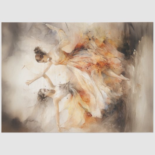 デカップウォーお洒落タカラーバレエダンサー 薄葉紙 (正面)