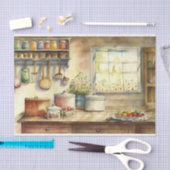 デカップウォーターカラーカントリーキッチン 薄葉紙 (クラフト)