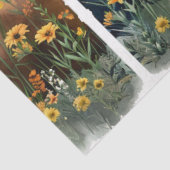 デカップウォーターカラーセット(4つの花模様) 薄葉紙 (詳細)