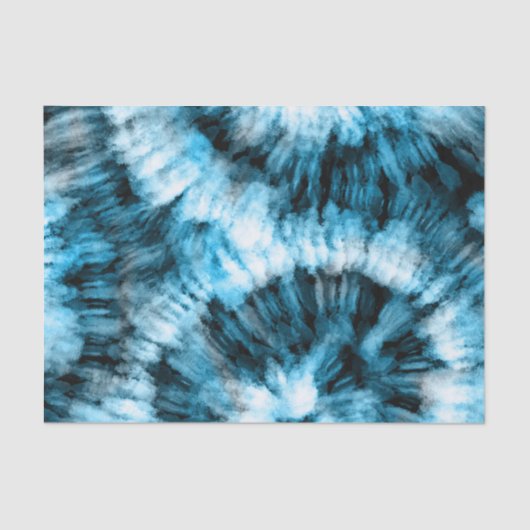 デカップウォーターカラーネイビーブルー絞り染め 薄葉紙 (正面)