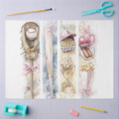 デカップウォーターカラー垂直パネル野球 薄葉紙 (クラフト)