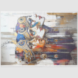 デカップエジプトのロボット女性の肖像画 薄葉紙