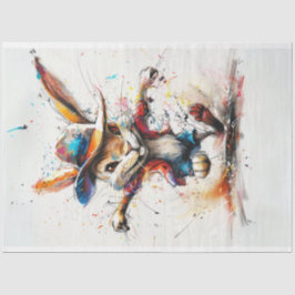 デカップカラーお洒落スプラッシュの絵画うさぎ 薄葉紙