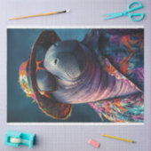 デカップカラーお洒落ビーチ管理 薄葉紙 (クラフト)