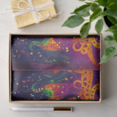 デカップカラー鮮やかマルディグラスマスク 薄葉紙 (ギフト)