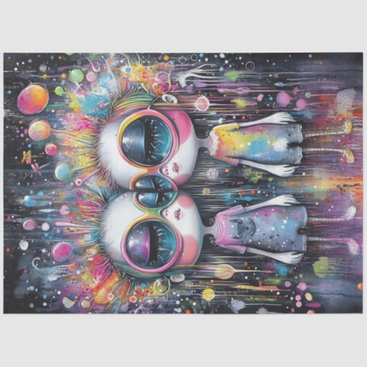 デカップガールお洒落バブルキャラクター 薄葉紙 (正面)