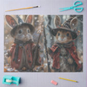 デカップクリスマスお洒落ネズミ 薄葉紙 (クラフト)