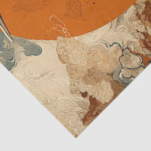 デカップクレーンのアジアンパインと日の出 薄葉紙 (詳細)