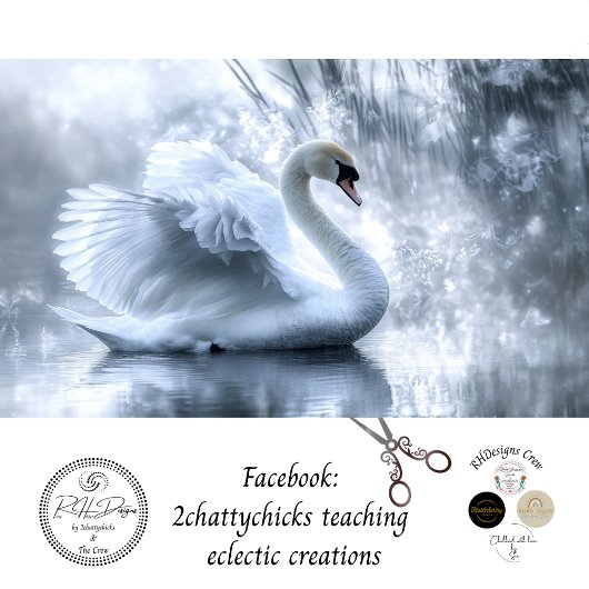 デカップグレースフルスワン池の反射 薄葉紙