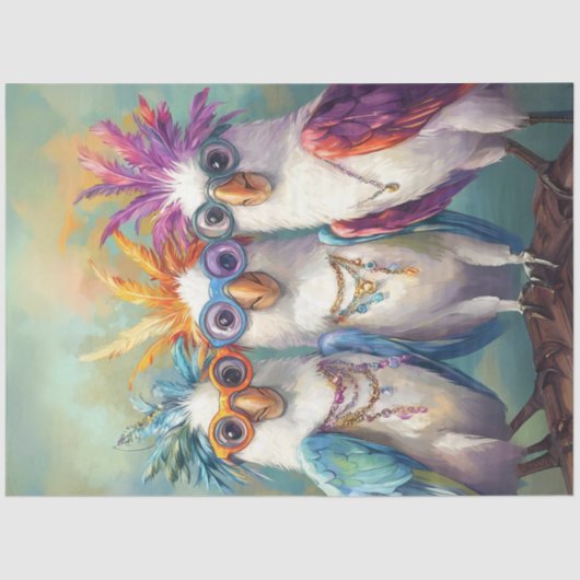 デカップコケお洒落トオ色鮮やか付き 薄葉紙 (正面)