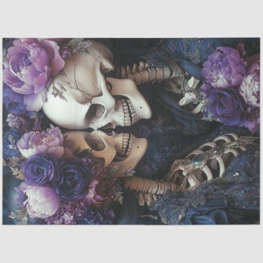 デカップゴシックエレガンススケルトンカップル薄紫 薄葉紙 (正面)