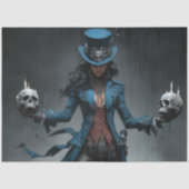 デカップゴシック女性ブルーキャンドルベアラ 薄葉紙 (正面)