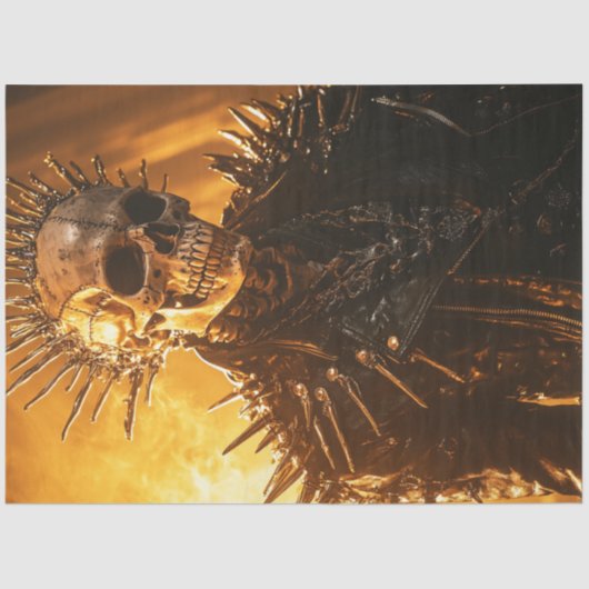 デカップゴシック金属スカルスパイク姿 薄葉紙 (正面)