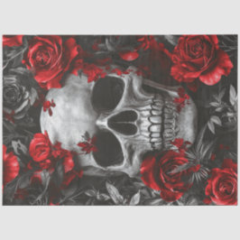 デカップゴシック銀骨格スカル 薄葉紙