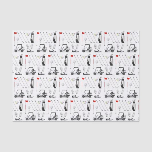 デカップゴルフゴルファーのゴルフ誕生日パーティー 薄葉紙 (正面)