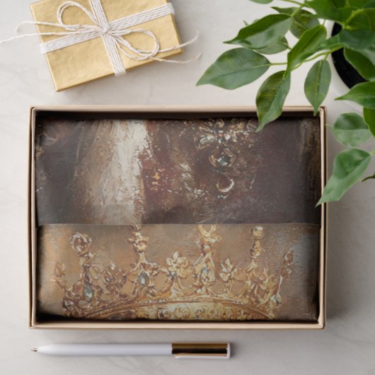 デカップゴールデン王室のレトリバーと金ゴールドクラウン 薄葉紙 (ギフト)