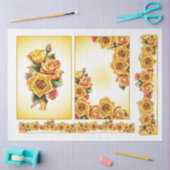 デカップシリーズデザイン1のバラ 薄葉紙 (クラフト)