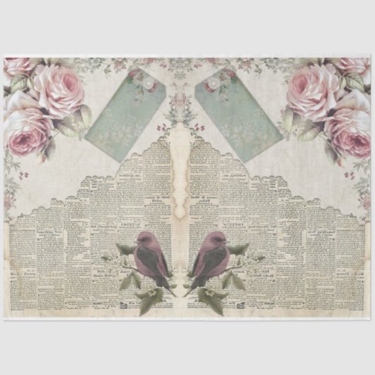 デカップシリーズデザイン23のバラ 薄葉紙 (正面)