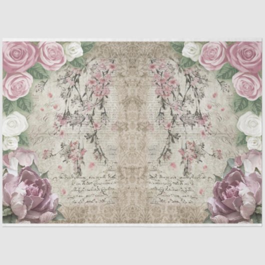 デカップシリーズデザイン26のバラ 薄葉紙 (正面)