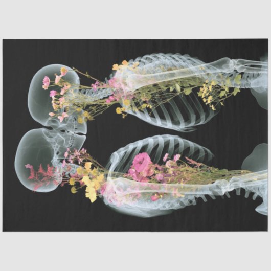 デカップスケルトン対の絡み合ったフローラ 薄葉紙 (正面)