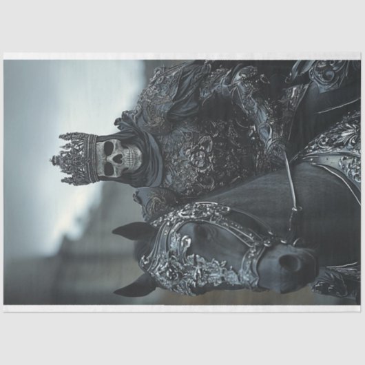 デカップスケルトン王ゴシック様式ブラックシルバーの服装 薄葉紙 (正面)