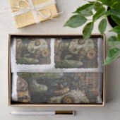 デカップスチームパンクグリーンエイリアンフェイクモザイク026 薄葉紙 (ギフト)