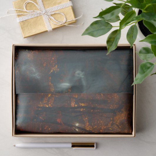 デカップスチーム機関車秋の森と火 薄葉紙 (ギフト)