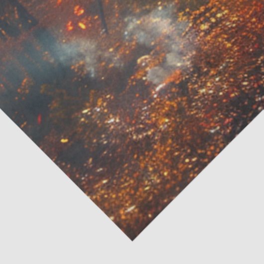 デカップスチーム機関車秋の森と火 薄葉紙 (詳細)