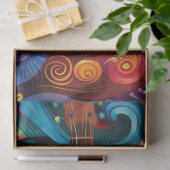 デカップス芸術的ワーリングパタ鮮やかーンのギター 薄葉紙 (ギフト)