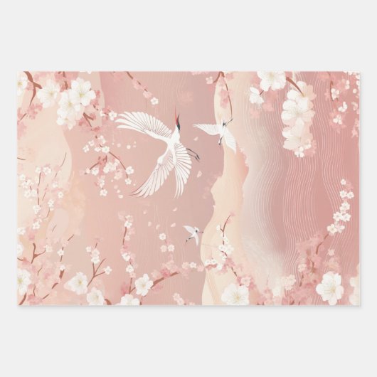 デカップチノワセリーピンク色の色合いとしての包装紙 ラッピングペーパーシート (正面2)